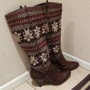 Knee high leather boots